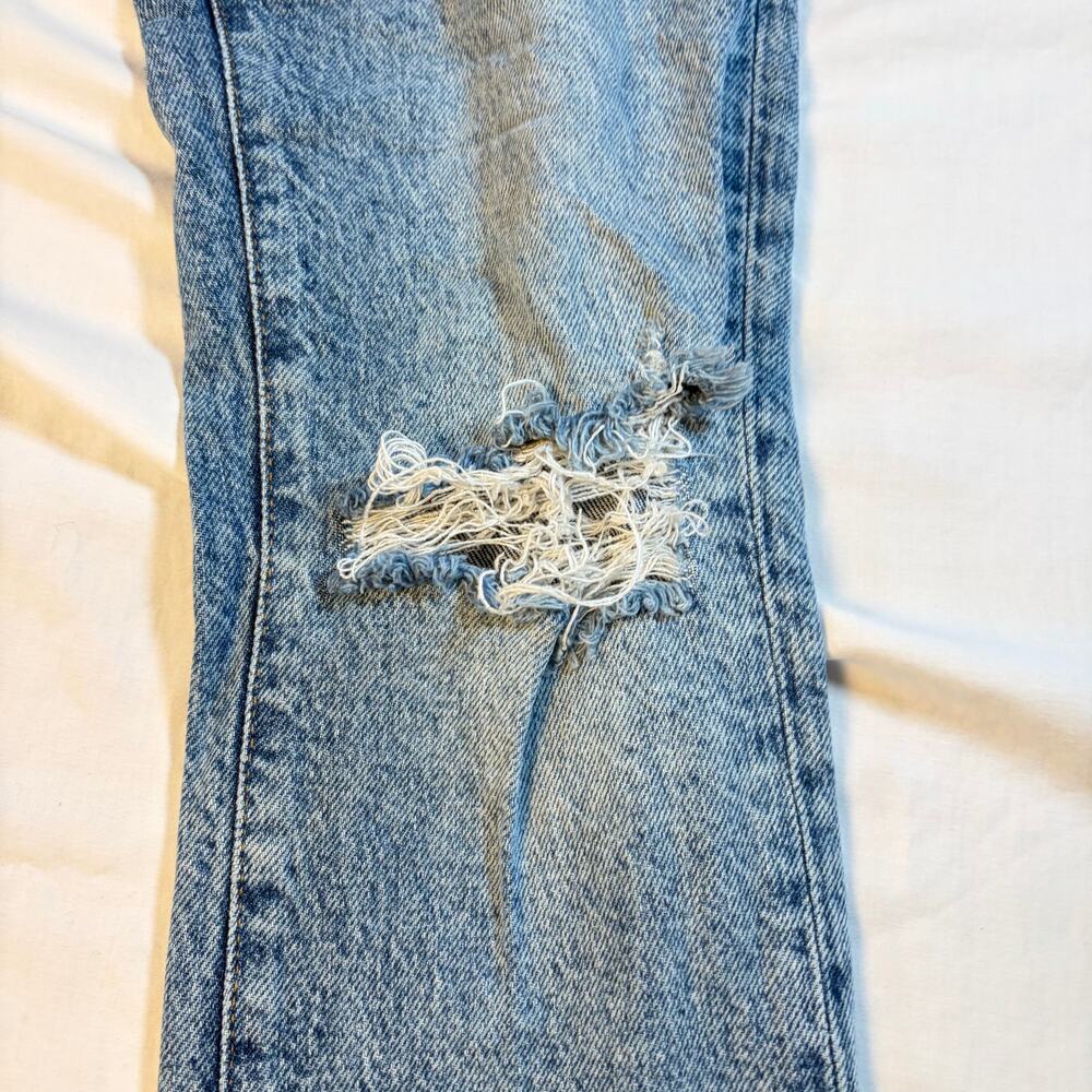 AllSaints womens Zoe Jeans button fly light medium wash, knee distress. Size 27 - Picture 6 of 7